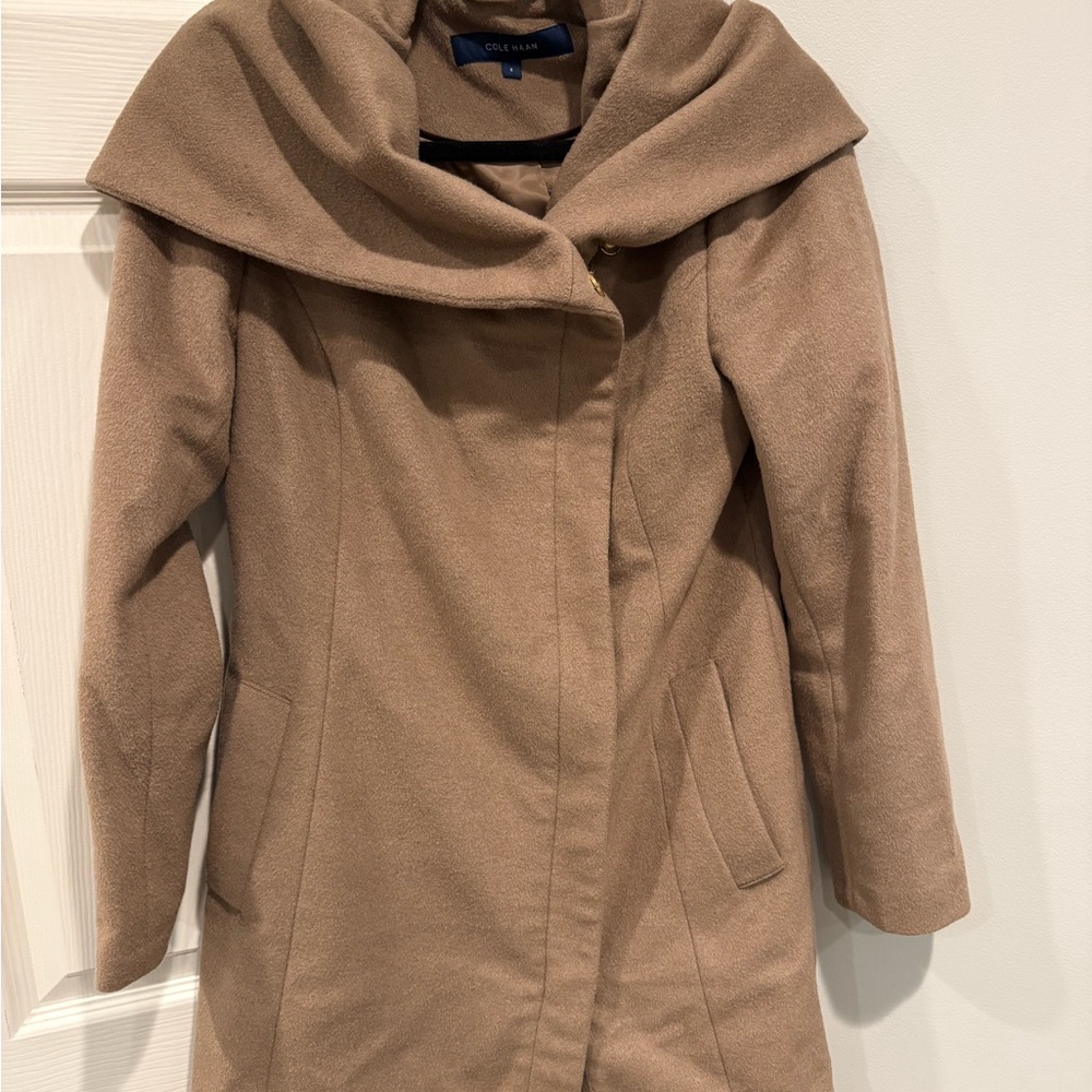 Cole Haan Tan Wool Coat